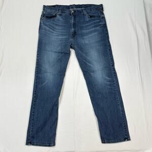 Levi's Mens 502 40x30 Medium Blue Wash Tapered Fit Whiskered Stretch Classic